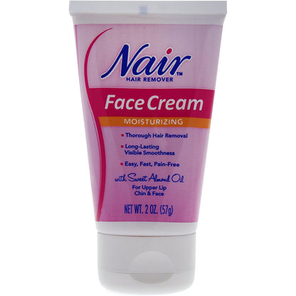 Nair Hair Remover Moisturizing Face Cream (For Smooth Radiant Skin) 2Oz.(57G)