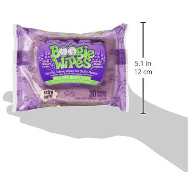 Boogie Wipes Grape 30Ct Size 30Ct Boogie Wipes Grape 30Ct