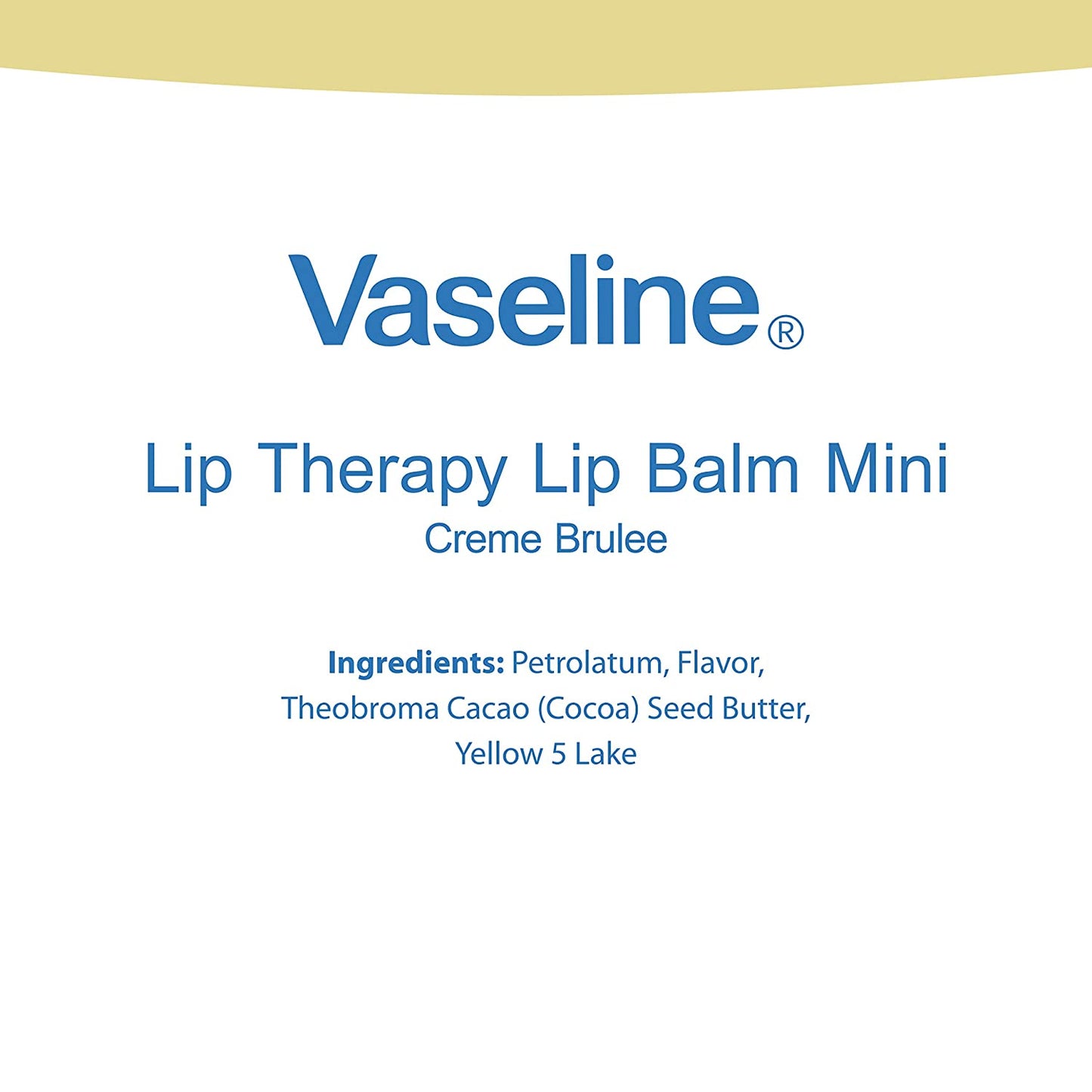 Vaseline Lip Therapy Lip Balm Mini, Creme Brulee, 0.25 Oz