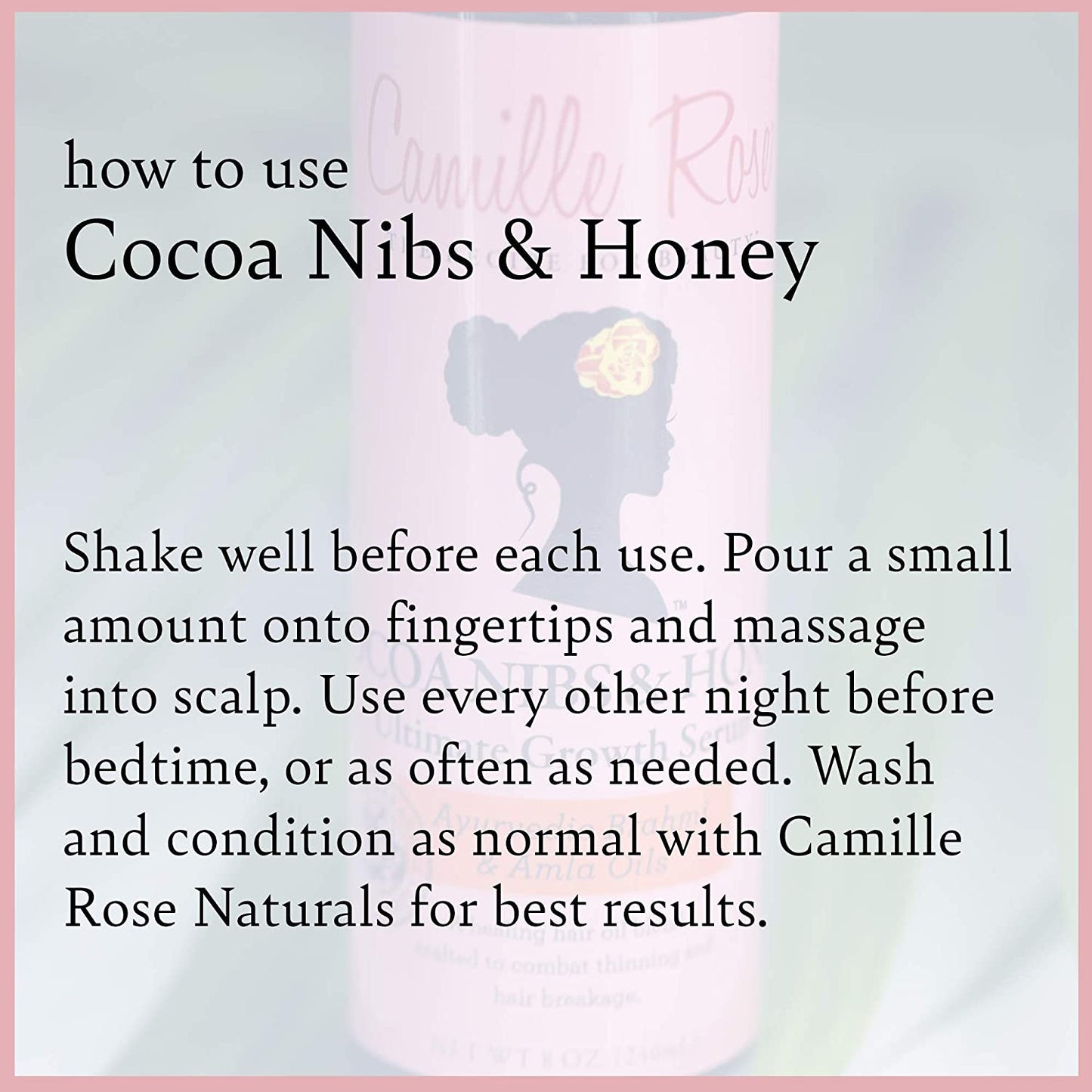 Camille Rose Naturals Cocoa Nibs & Honey Ultimate Growth Serum 240Ml