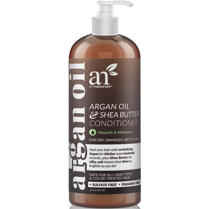 Artnaturals Argan Oil Hair Conditioner - (16 Fl Oz / 473Ml) - Sulfate Free - Deep Conditioning Treatment for Natural, Oily, Curly, Color Treated, Damaged and Dry Hair - Moisturizing for Men and Women