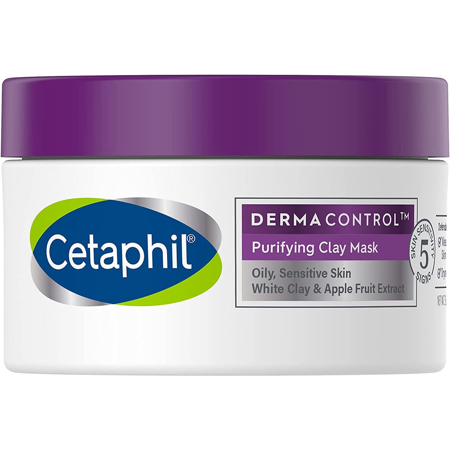 Cetaphil Pro Dermacontrol Purifying Clay Mask with Bentonite Clay for Oily, Sensitive Skin, 3 Oz Jar