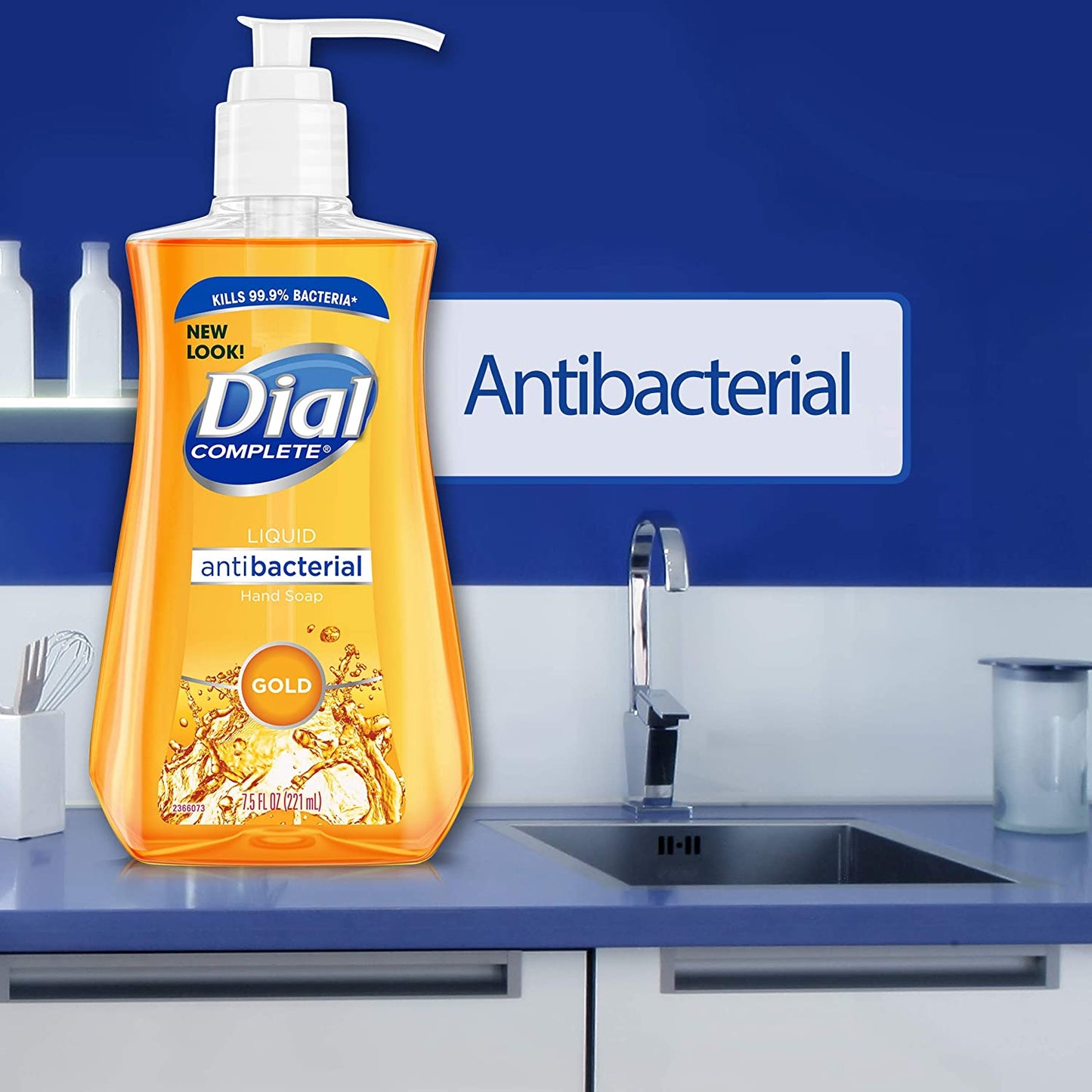 Dial Antibacterial Liquid Hand Soap, Gold, 7.5 Ounce