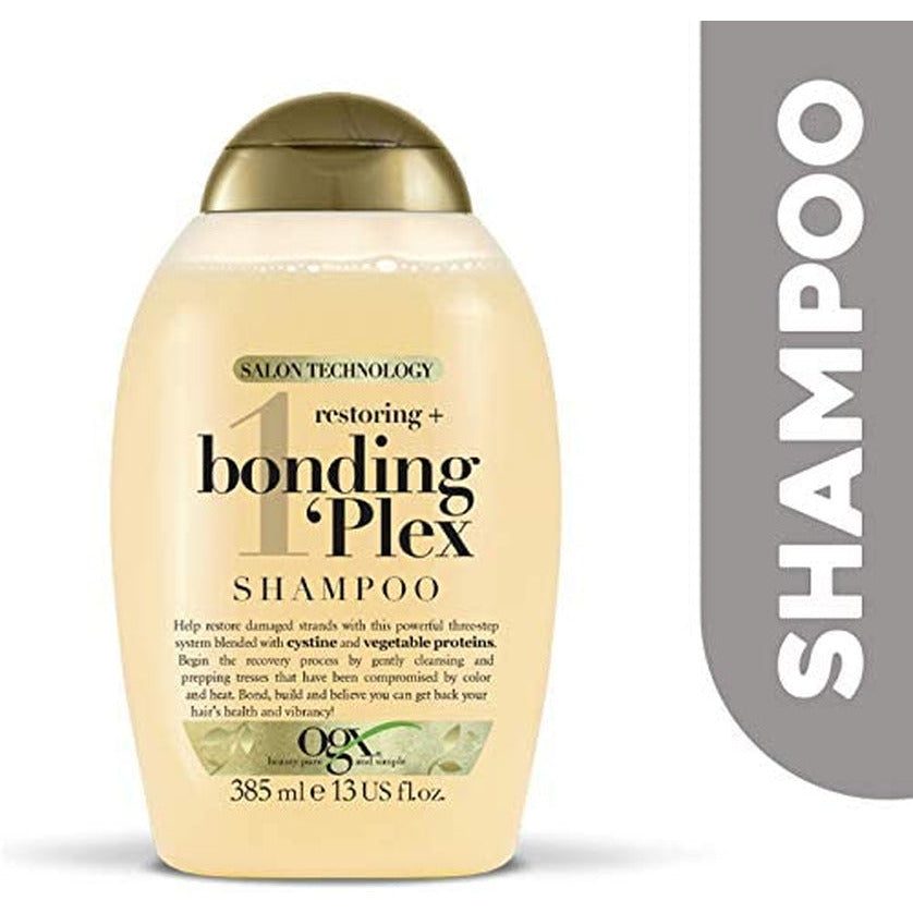 OGX Bonding Plex Sulfate Free Shampoo for Damaged Hair, 385 Ml