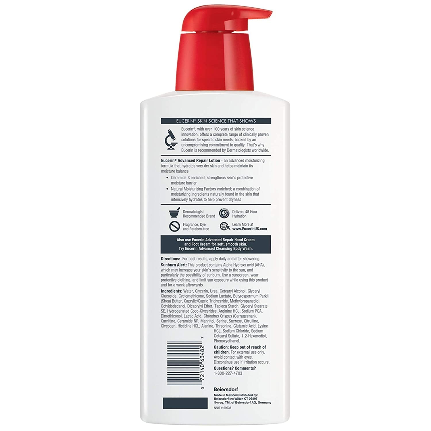 Eucerin Advanced Repair Body Lotion 16.9 Fluid Ounce