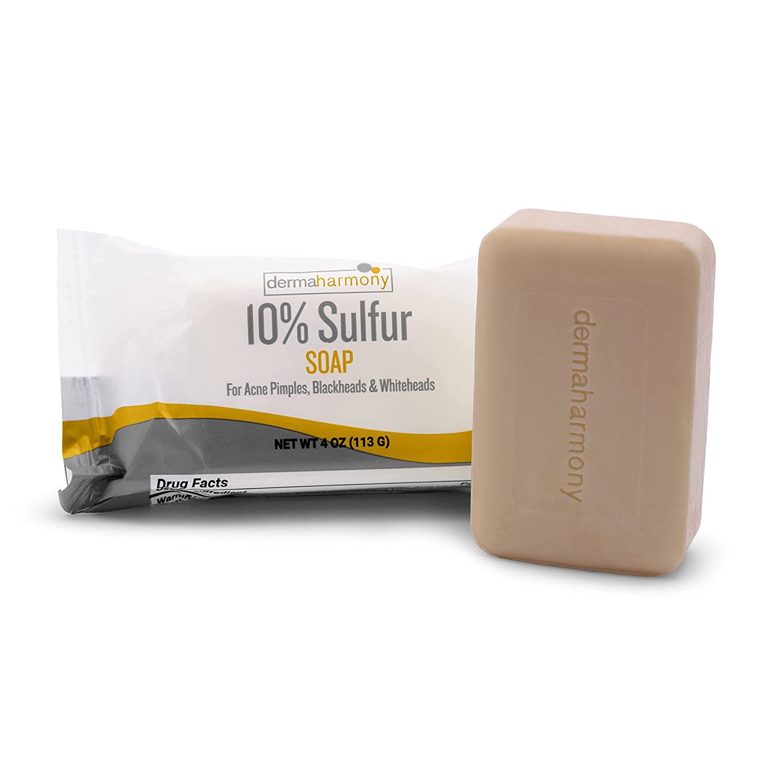 Dermaharmony 10% Sulfur Acne Bar Soap (4 Oz) - 2 Bars