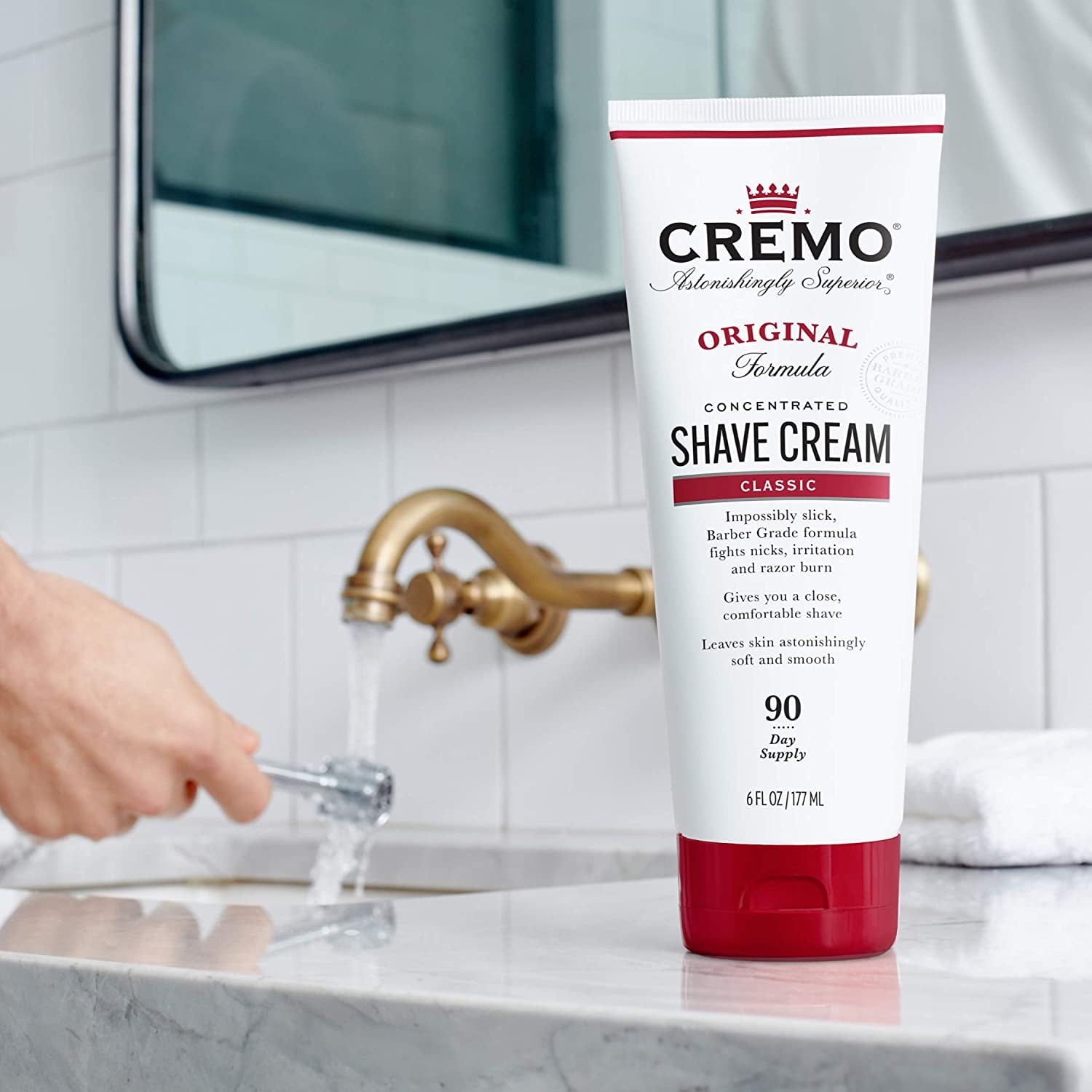 Cremo Original Shave Cream, Astonishingly Superior Smooth Shaving Cream Fights Nicks, Cuts and Razor Burn, 6 Ounces