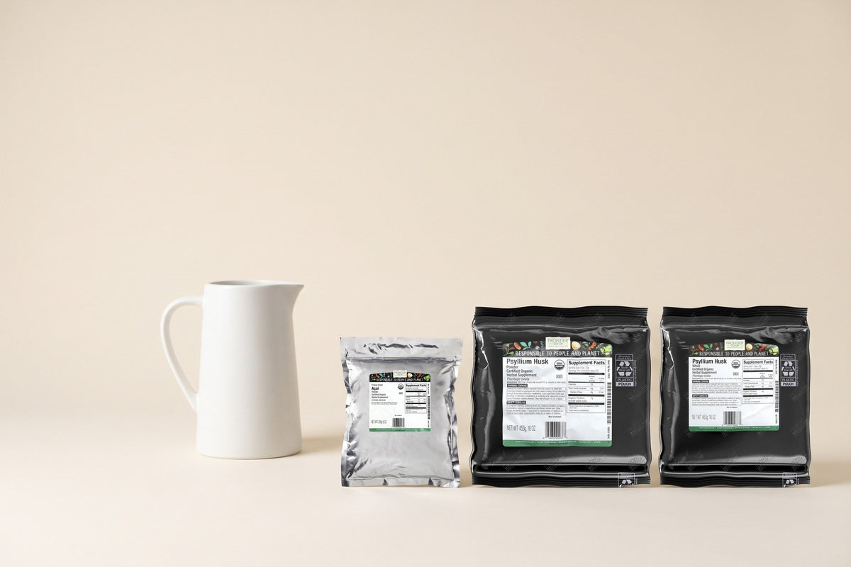 Frontier Co-op products in a studio photo