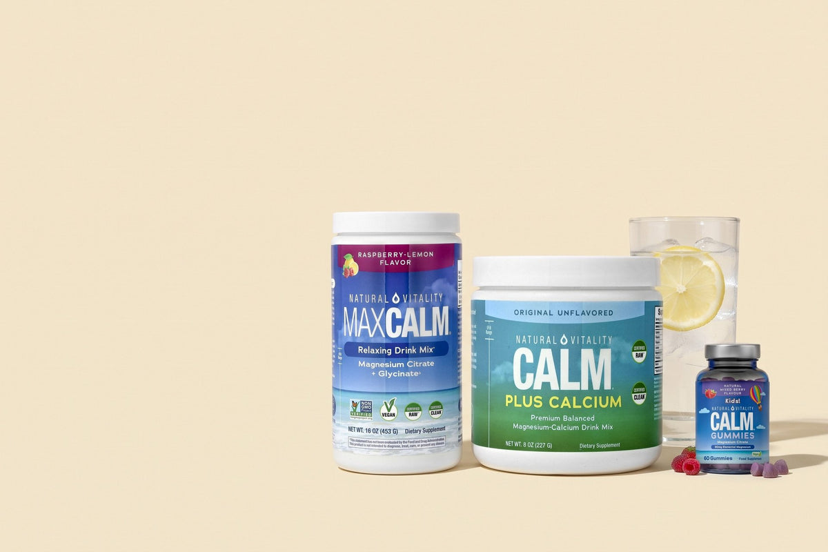 Natural Vitality products in a studio photo